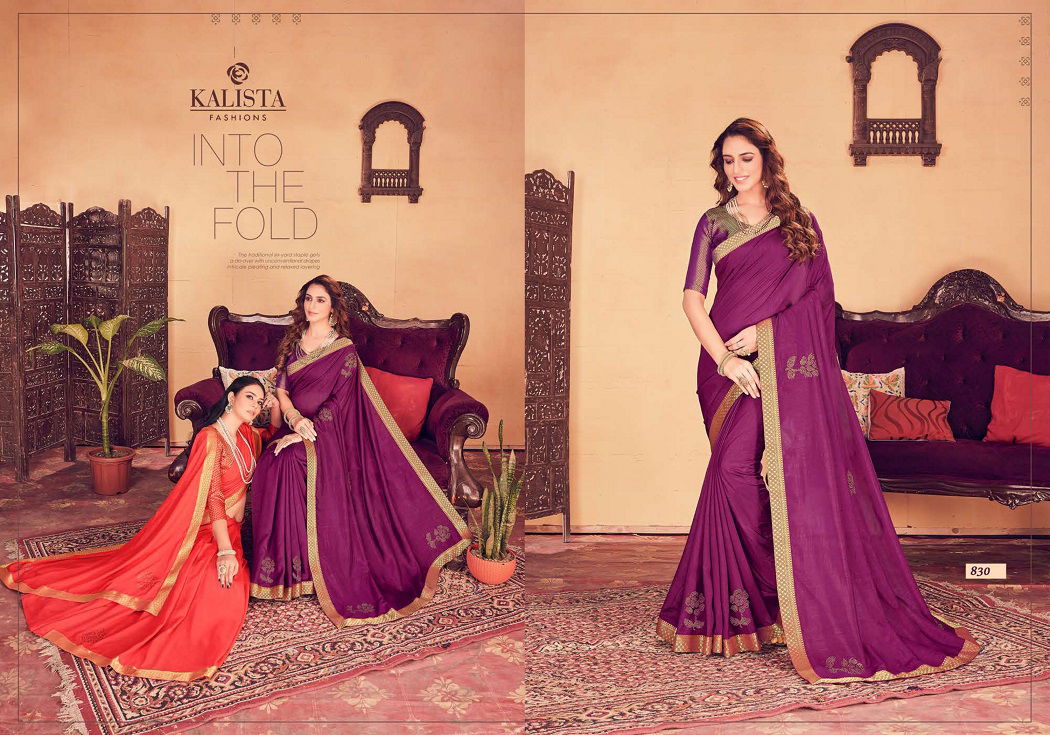 Kalista Kalki Latest Fancy Festive Wear Designer Vichitra Silk Sarees Collection
