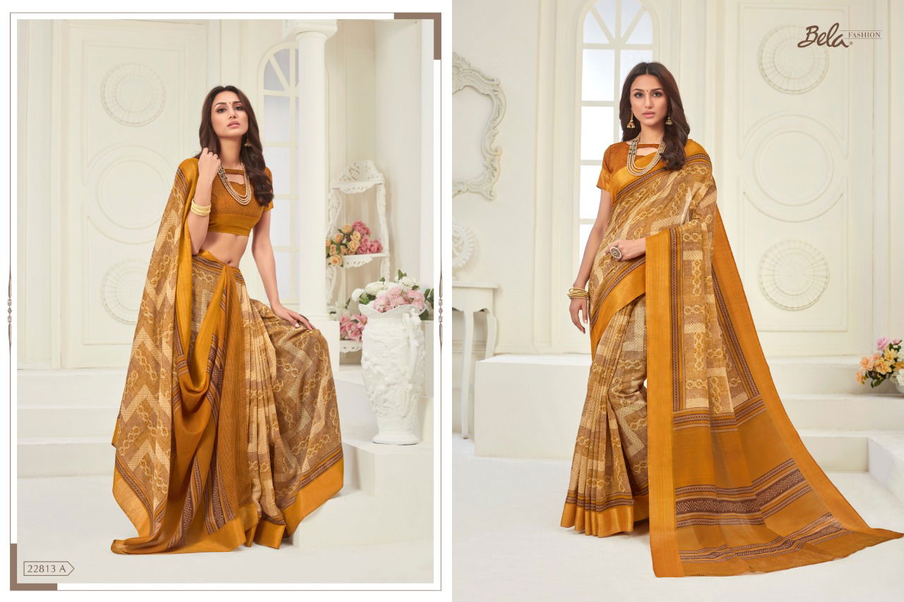 BELA JASMINE VOL-13 Latest Designer Festive Wear Heavy Chiffon Printed saree Collection