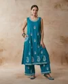 K 1055 By Naisha Rayon Embroidery Kurti With Bottom
