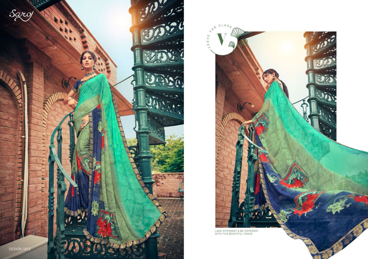 Saroj Victoria 2 Georgette Casual Wear Printed Designer Saree Collection
