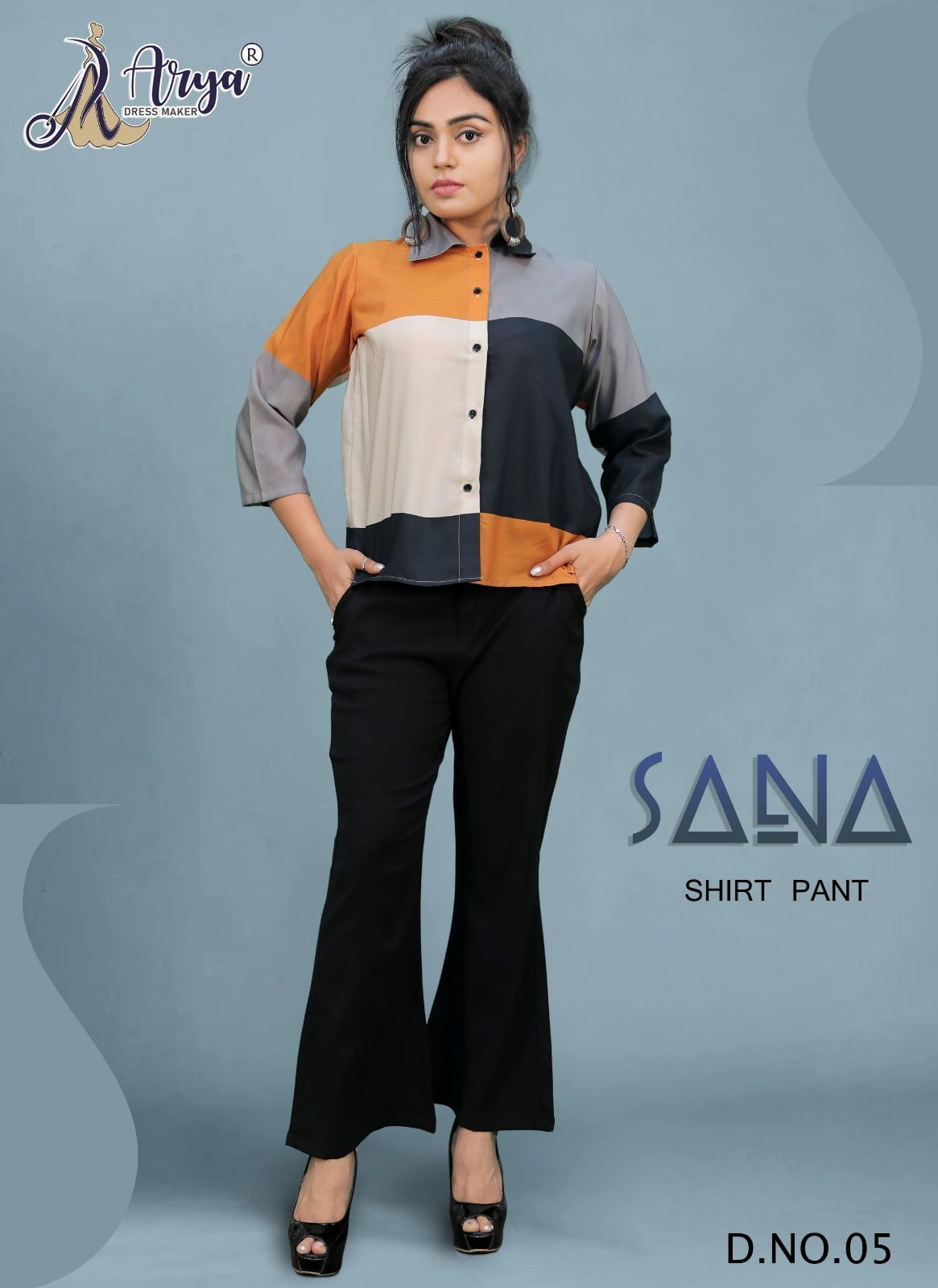 Sana Western Reyon Girl Shirt With Pant Catalog