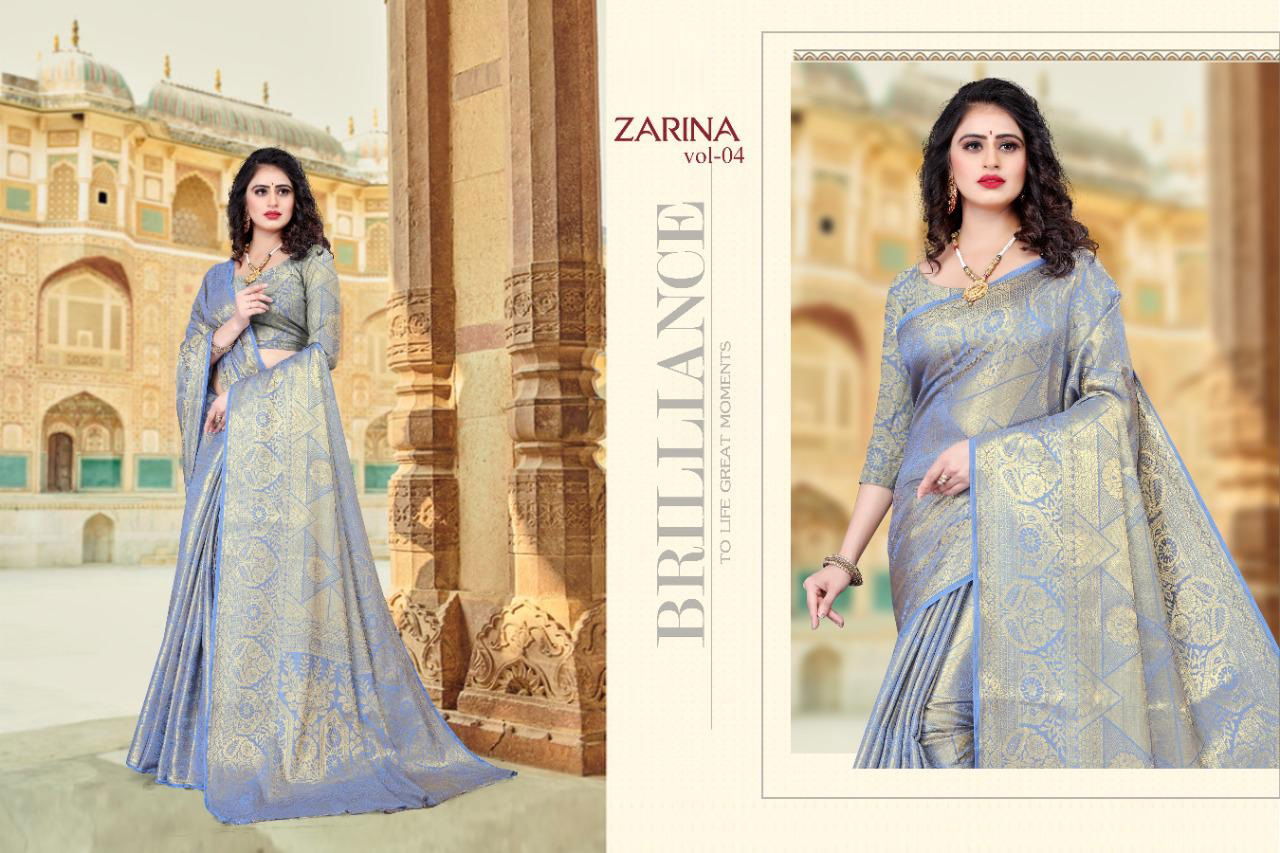 Zarina 4 Heavy Festive Wear Silk Designer Sarees Collection
