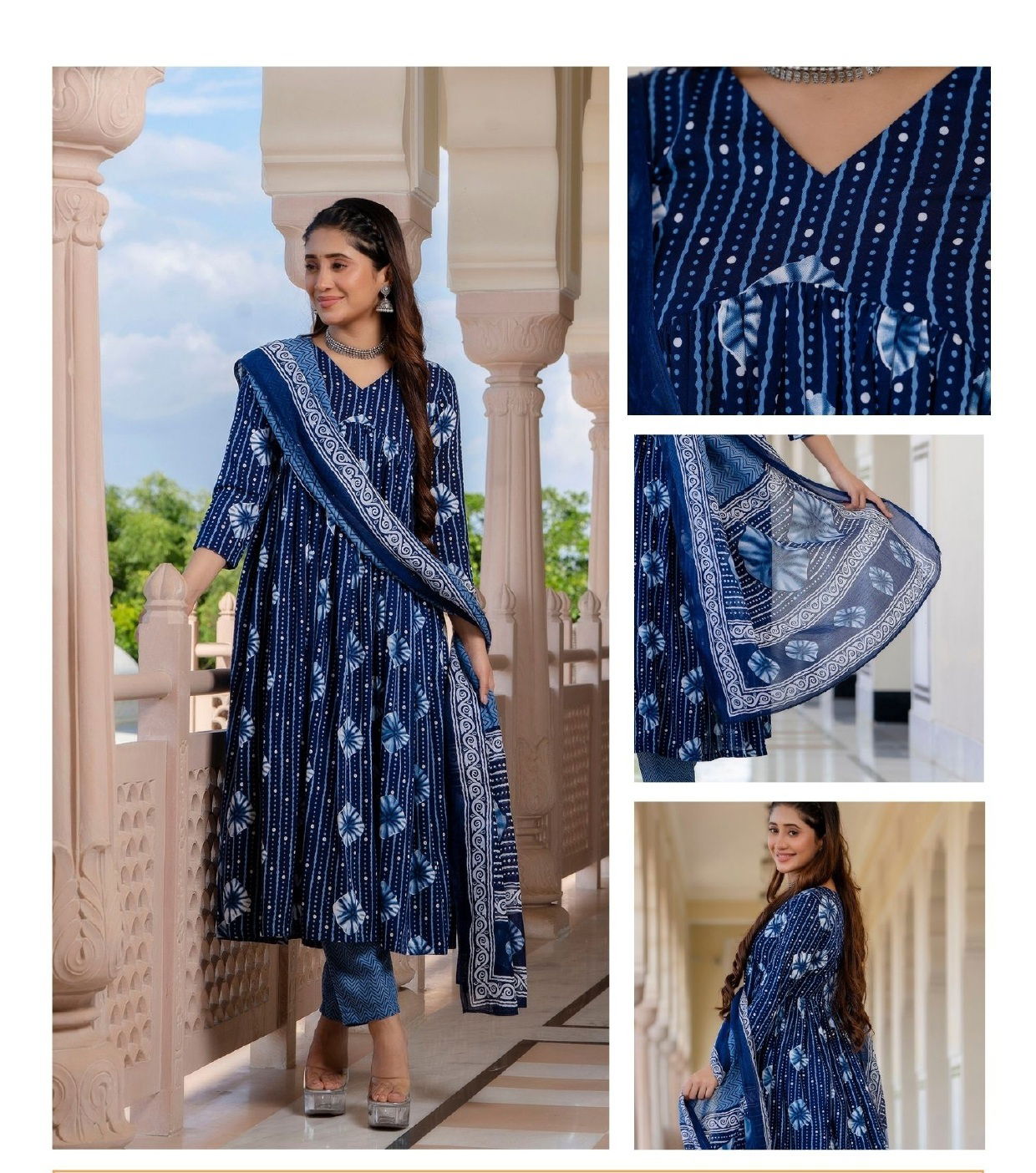 Av Latest Designer Anarkali Kurti With Bottom Dupatta Wholesale Online