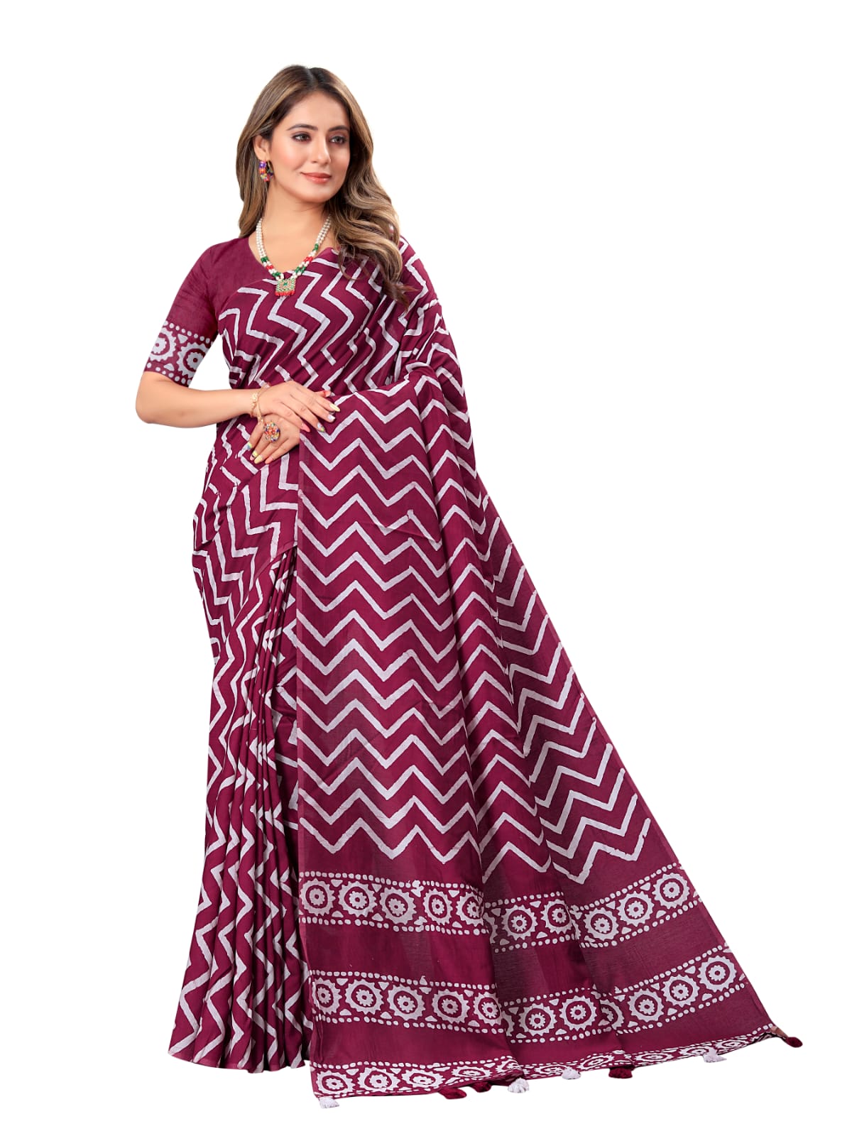 Shree Radha Raman Trendz Cotton Batik Printed Saree Catalog
