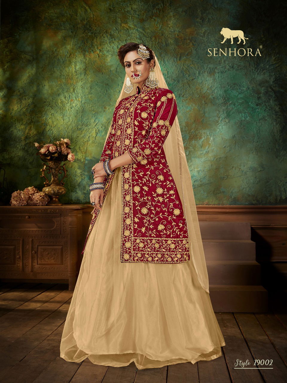 Senhora Zara 19 Colours Wedding Wear Velvet With Embroidery And Stone Work With Net Dupatta And Skirt Salwar Suits Collection
