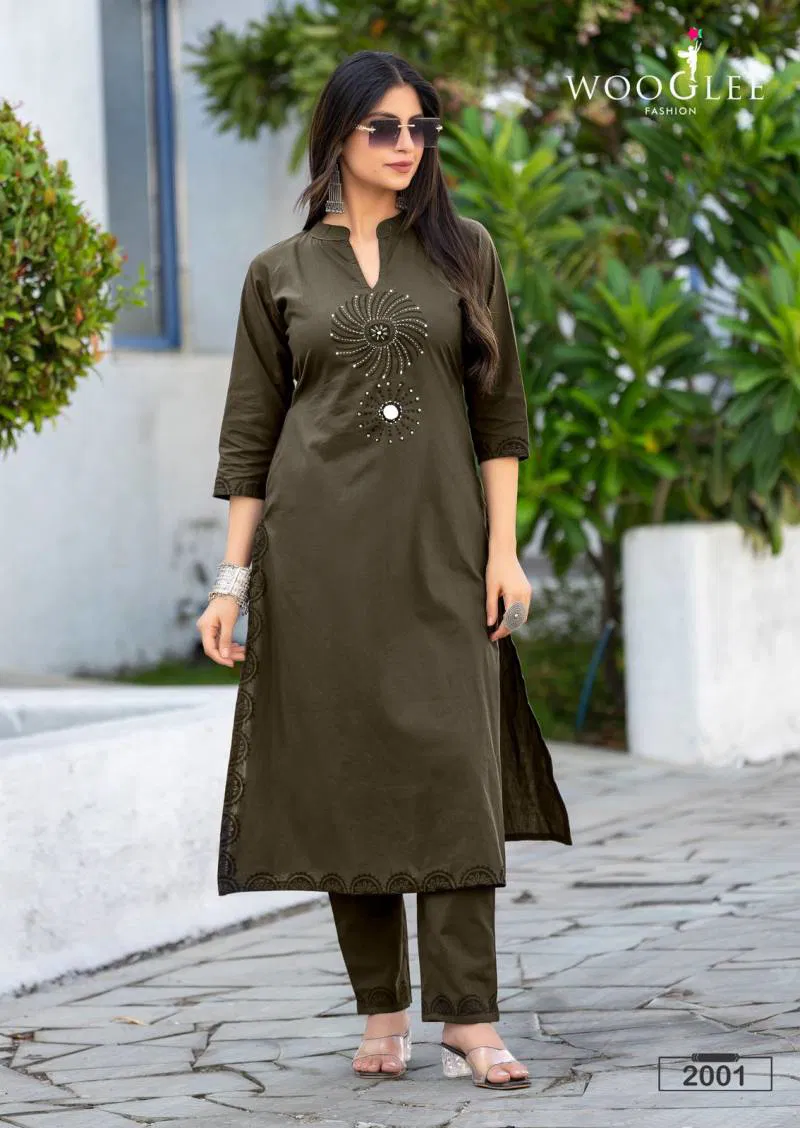 Malvika By Wooglee Cotton Casual Wear Kurti With Bottom Wholesale Market In Surat