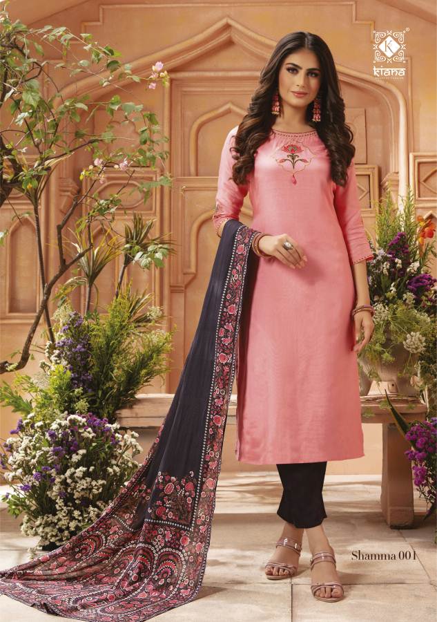 Kiana Shamma Designer Festive Wear Heavy Maslin With Hand Work Readymade Collection

