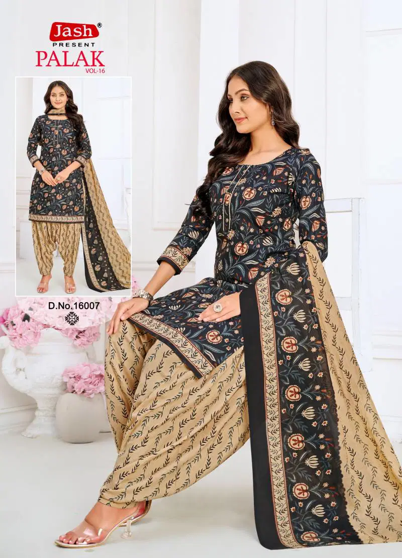 Jash Palak Vol 16 Cotton Printed Dress Material Wholesale Shop In Surat