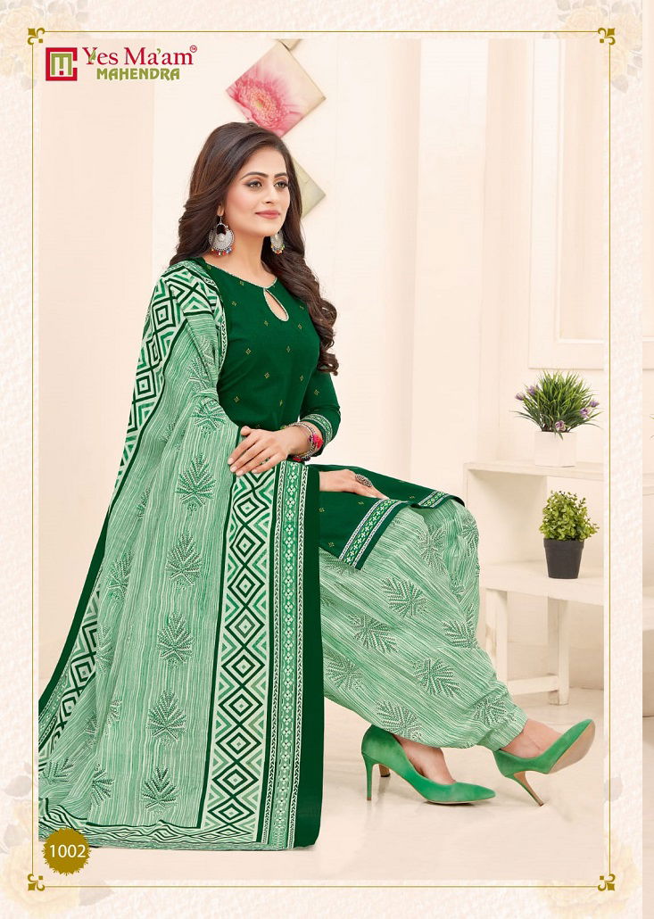 Yes Mam Mahendra Regular Wear Cotton Printed Designer Dress Material Collection
