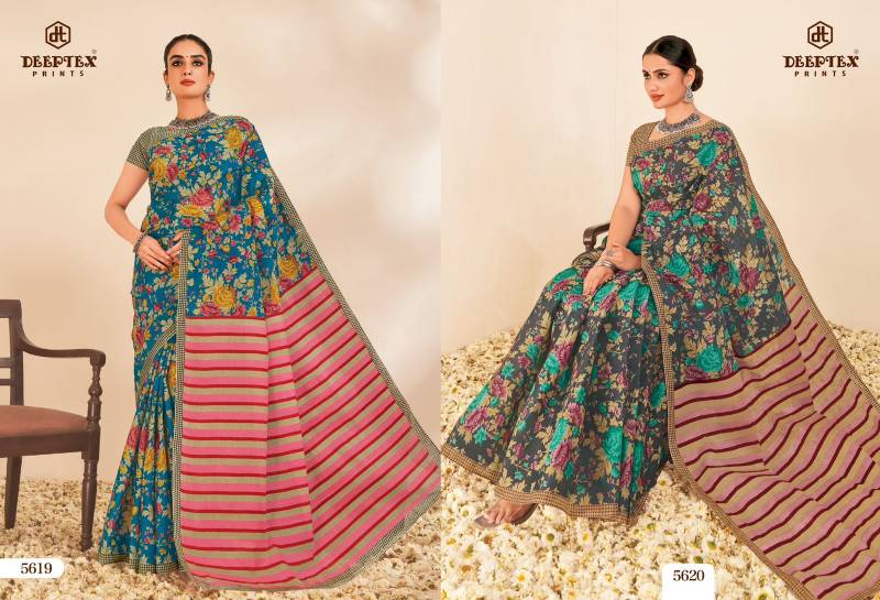 Mother India Vol 56 By Deeptex Printed Cotton Daily Wear Saree Wholesale Online