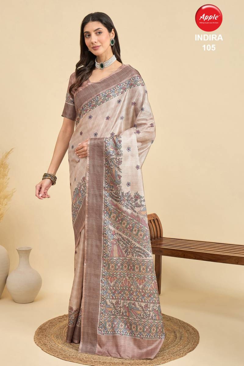 Indira Vol 1 By Apple Manipuri Silk Printed Saree Wholesale Shop In Surat