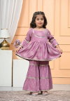 Naisha Kids 02 Rayon Kurta Sharara With Dupatta Wholesale Suppliers In Mumbai