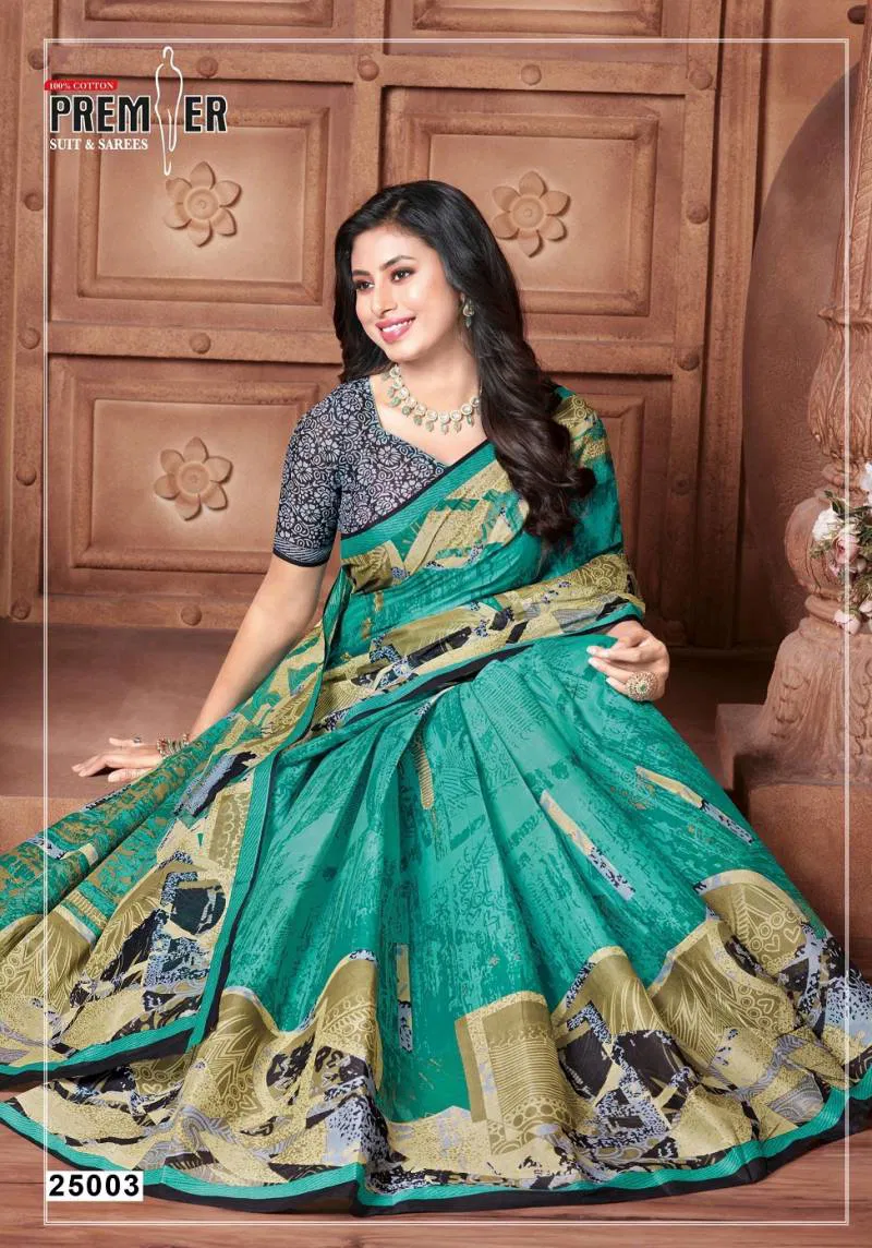 Premier Suncity Vol 25 Printed Cotton Fancy Saree Wholesale Clothing Distributors In India