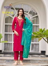 Nazakat Vol 1 By Radhika Vertican Silk Kurti With Bottom Dupatta Exporters In India