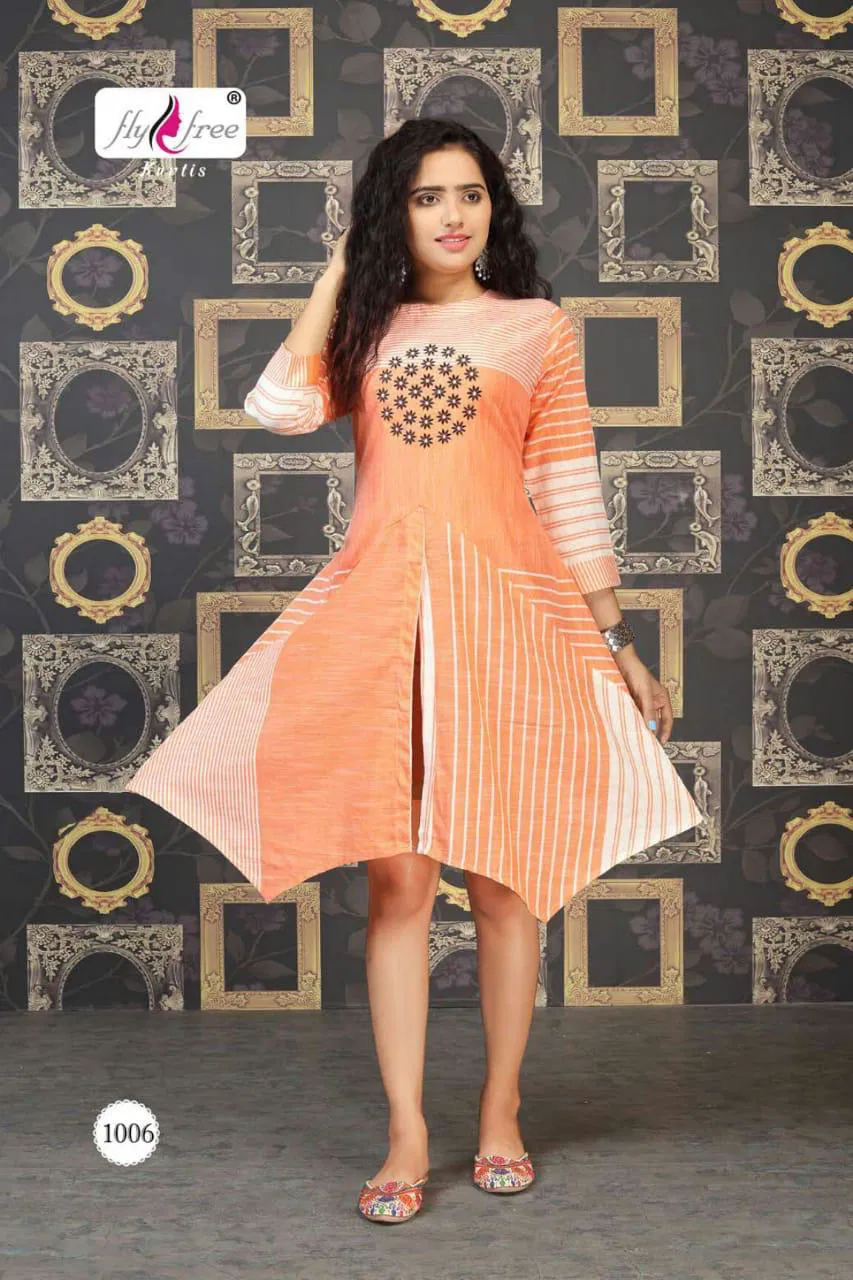 Fly Free Vamika Latest Fancy Stylish Regular Wear Heavy Rayon Designer Kurtis Collection
