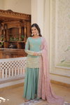 KA 1079 Wedding Wear Palazzo Readymade Suits Wholesale Market Surat