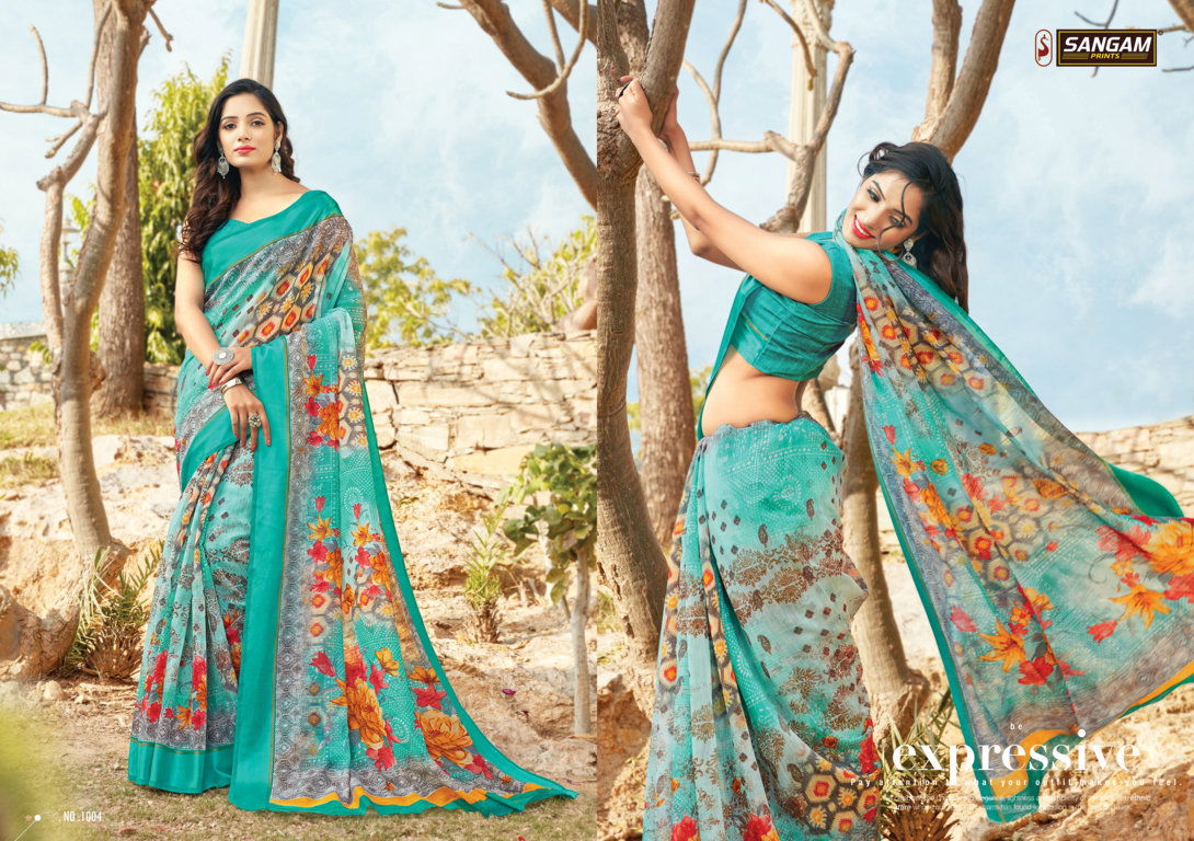 Sangam Kashmiri Cotton Latest Printed Casual Wear Designer Cotton saree Collection 