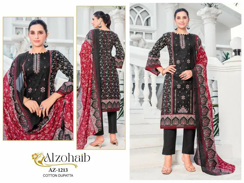 Noor Vol 1 by Alzohaib Cotton Dupatta Pakistani Salwar Suits Exporters In India