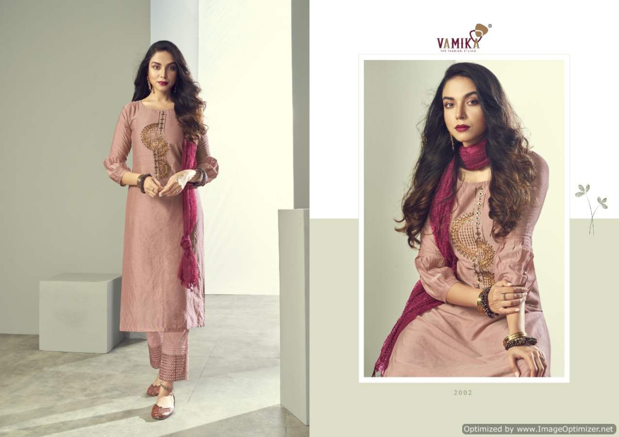 Vamika Ruhana Viscos Silk Festive Wear Designer Heavy Ready Made Collection
