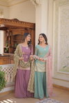 KA 1079 Wedding Wear Palazzo Readymade Suits Wholesale Market Surat