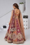 Rust Colour Georgette Tissue Zari Work Lehenga With Blouse And Dupatta Exporters In India Kf 2170