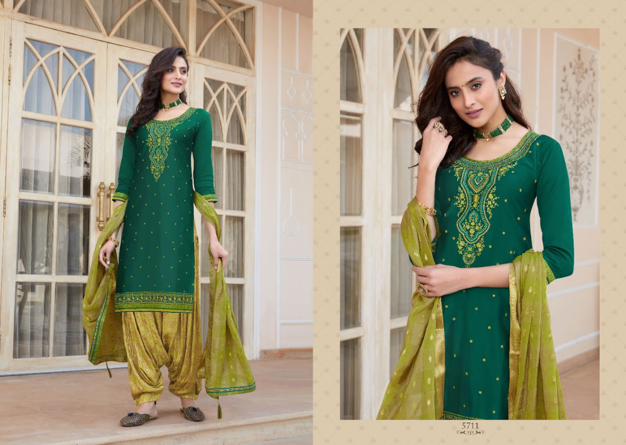 Kessi Shangar By Patiala House 19 Designer Jam Silk With Embroidery Work Top With Bottom And pallu Less Work Dupatta Dress Material Collection
