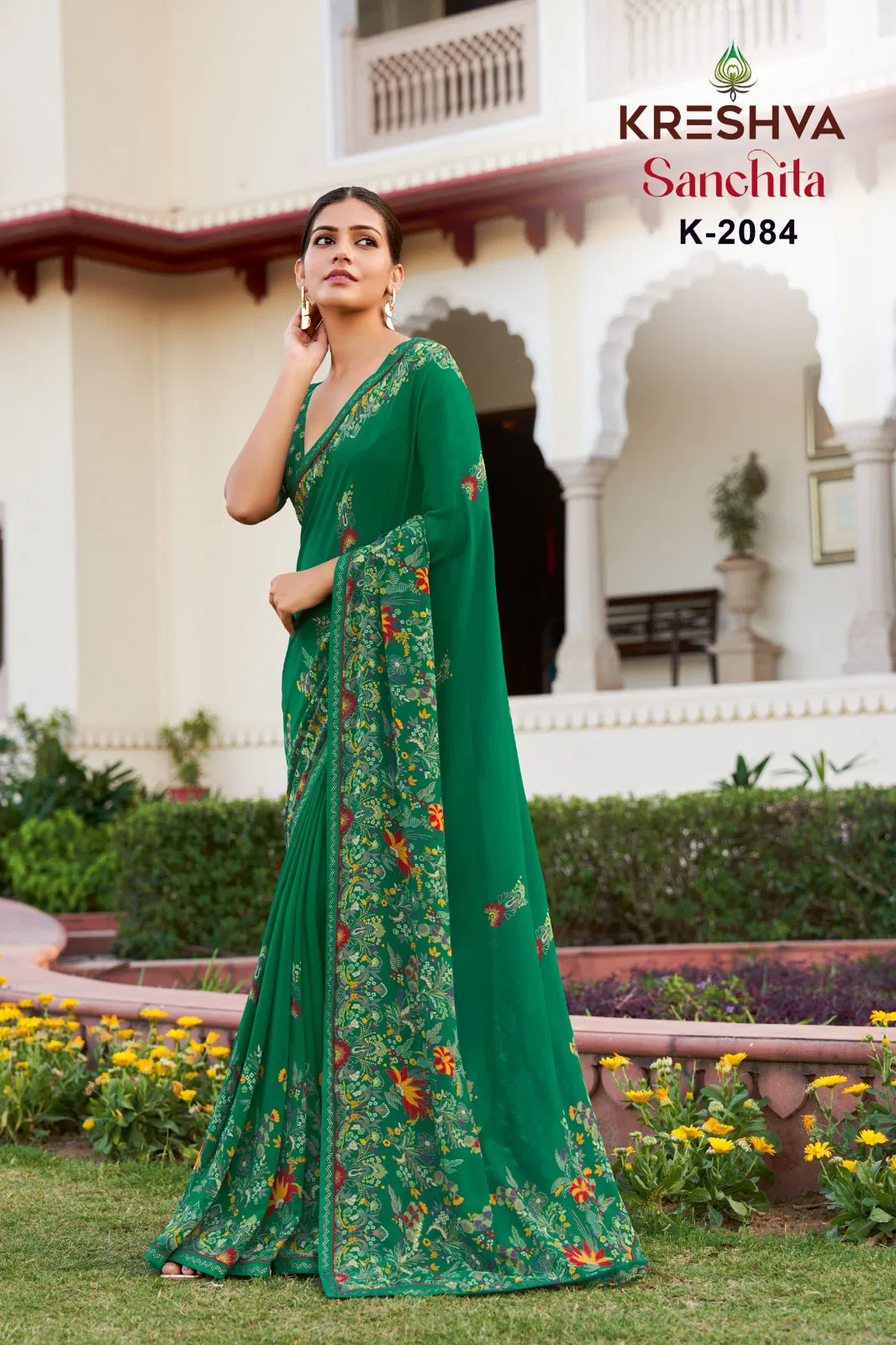 Sanchita By Kreshva Georgette Printed Daily Wear Saree Exporters In India