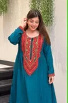 KF 1140 Kalaai French Crepe Embroidery Kurti With Bottom
