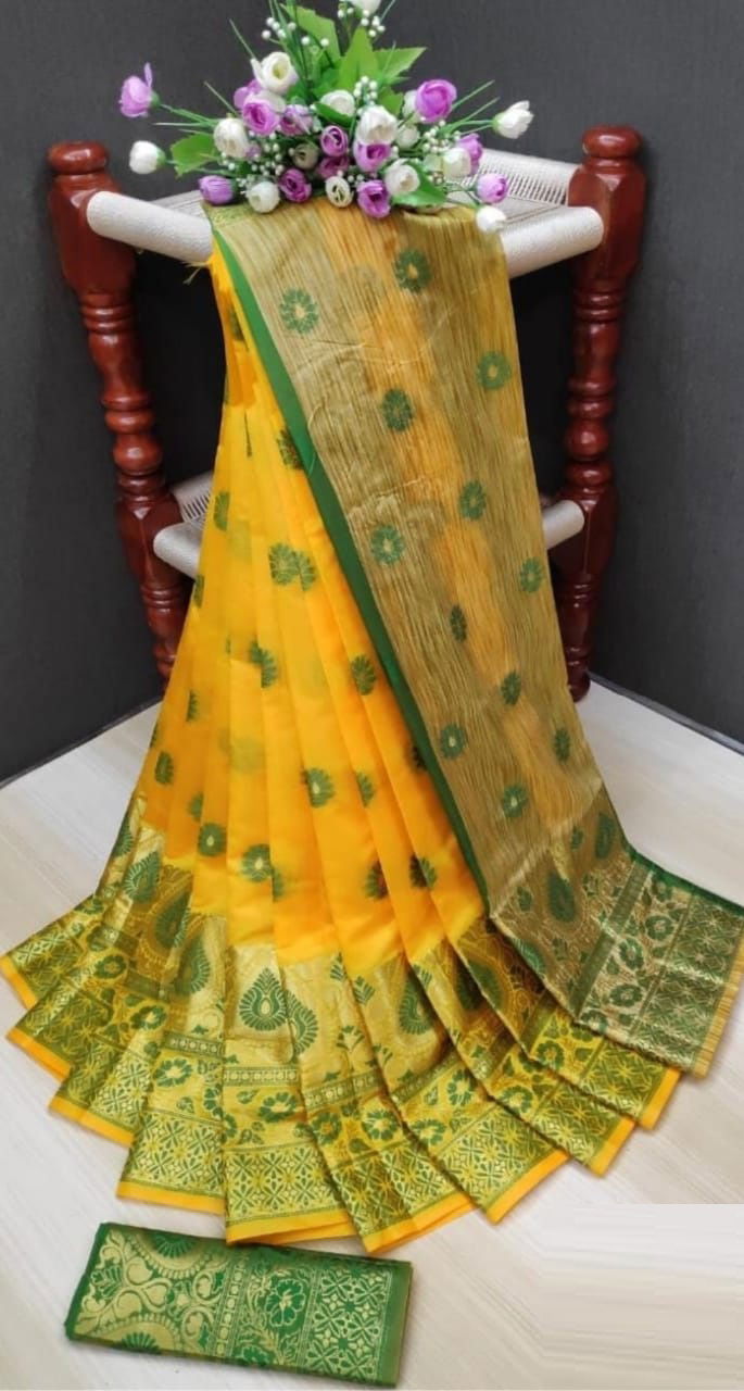 Lichi Trendy Colors Soft Silky Weaving Jacquard Fancy Designer Festive Wear Saree Collection
