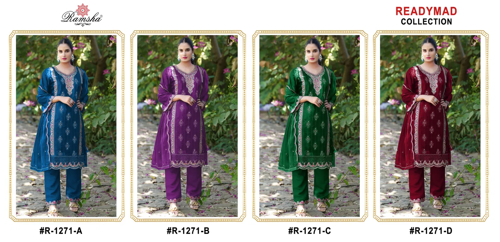 R 1271 Nx By Ramsha Jimi Choo Pakistani Readymade Suits Orders In India