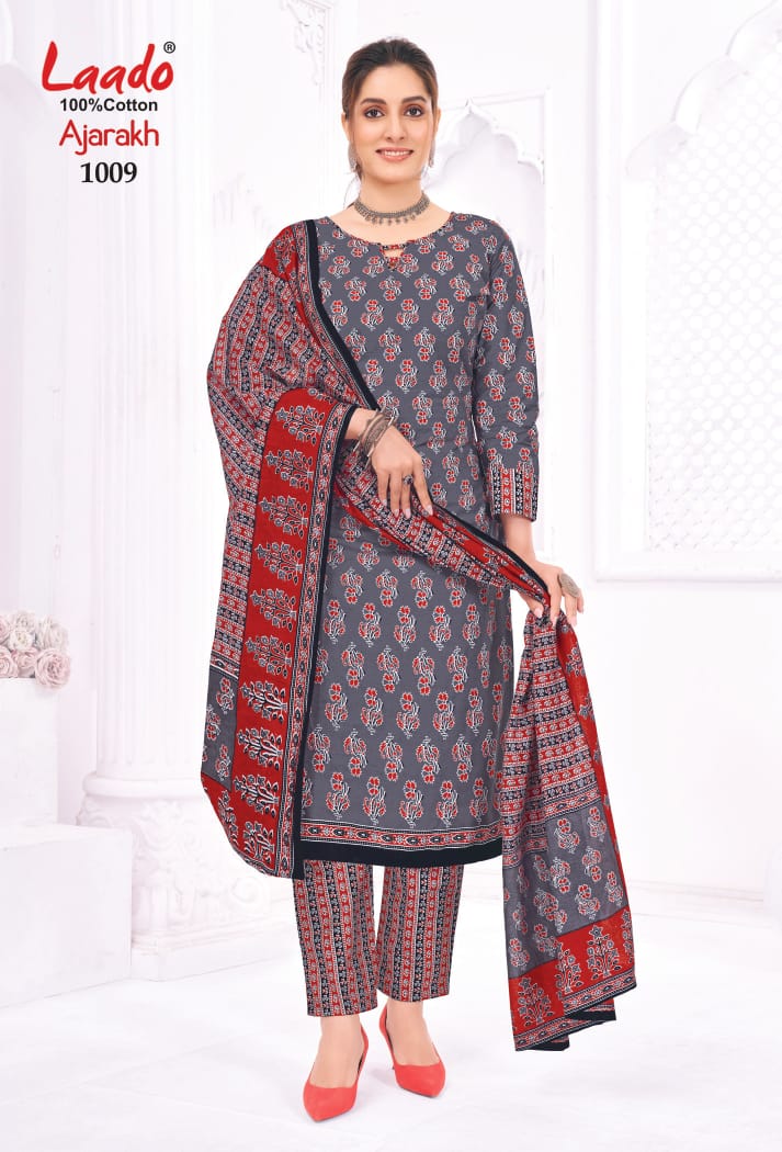 Ajarakh Vol 1 By Laado Cotton Printed Dress Material Wholesale Suppliers In Mumbai