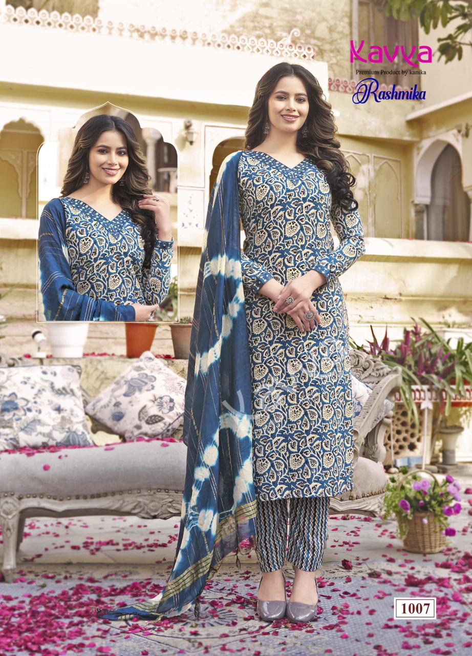 Kavya Rashmika Vol 1 Printed Straight Kurti With Bottom Dupatta Wholesale Clothing Suppliers In India