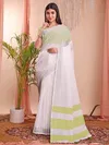 The White Loom By Astita Linen Cotton Saree Wholesale Price In Surat