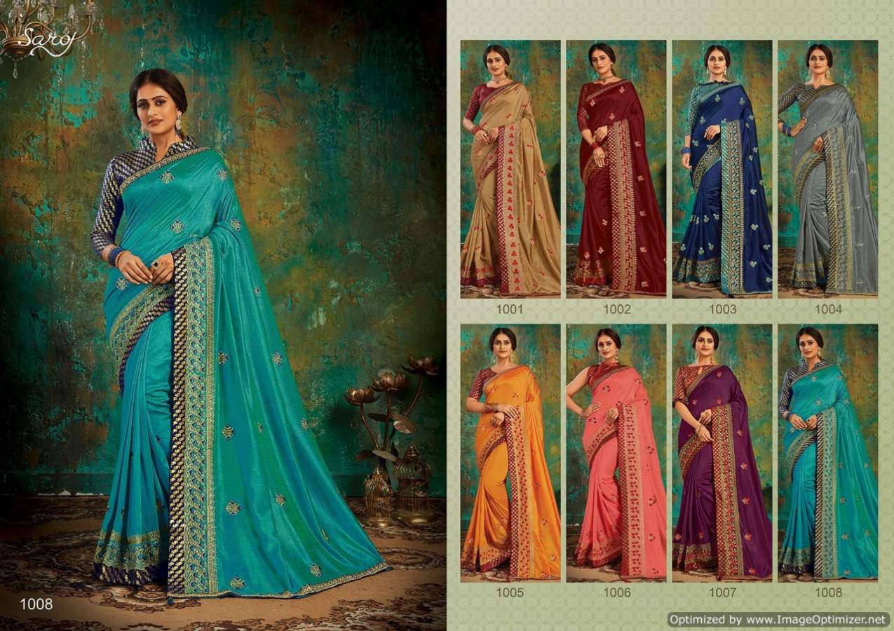 Saroj Anushka Exclusive Festive Wear Wedding wear Heavy Designer  Silk Saree Collection With Heavy Border And Butta Work Blouse 