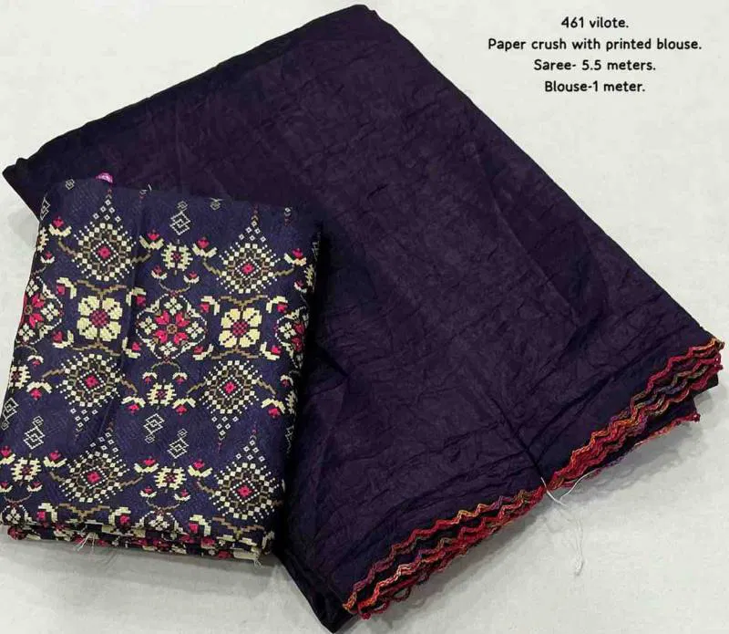 Kc 614 Beautiful Solid Crush Party Wear Saree Best Wholesale Shop In Surat