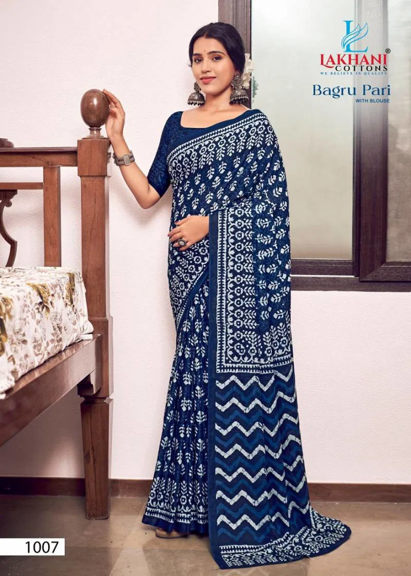 Bagru Pari Vol 1 By Lakhani Cotton Printed Fancy Saree Wholesale Online