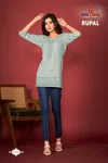 Rupal By Tunic House Viscose Rayon Chikankari Kurta Wholesale Shop In Surat