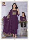 Roses By Raashi Roman Silk Kurti With Bottom Dupatta