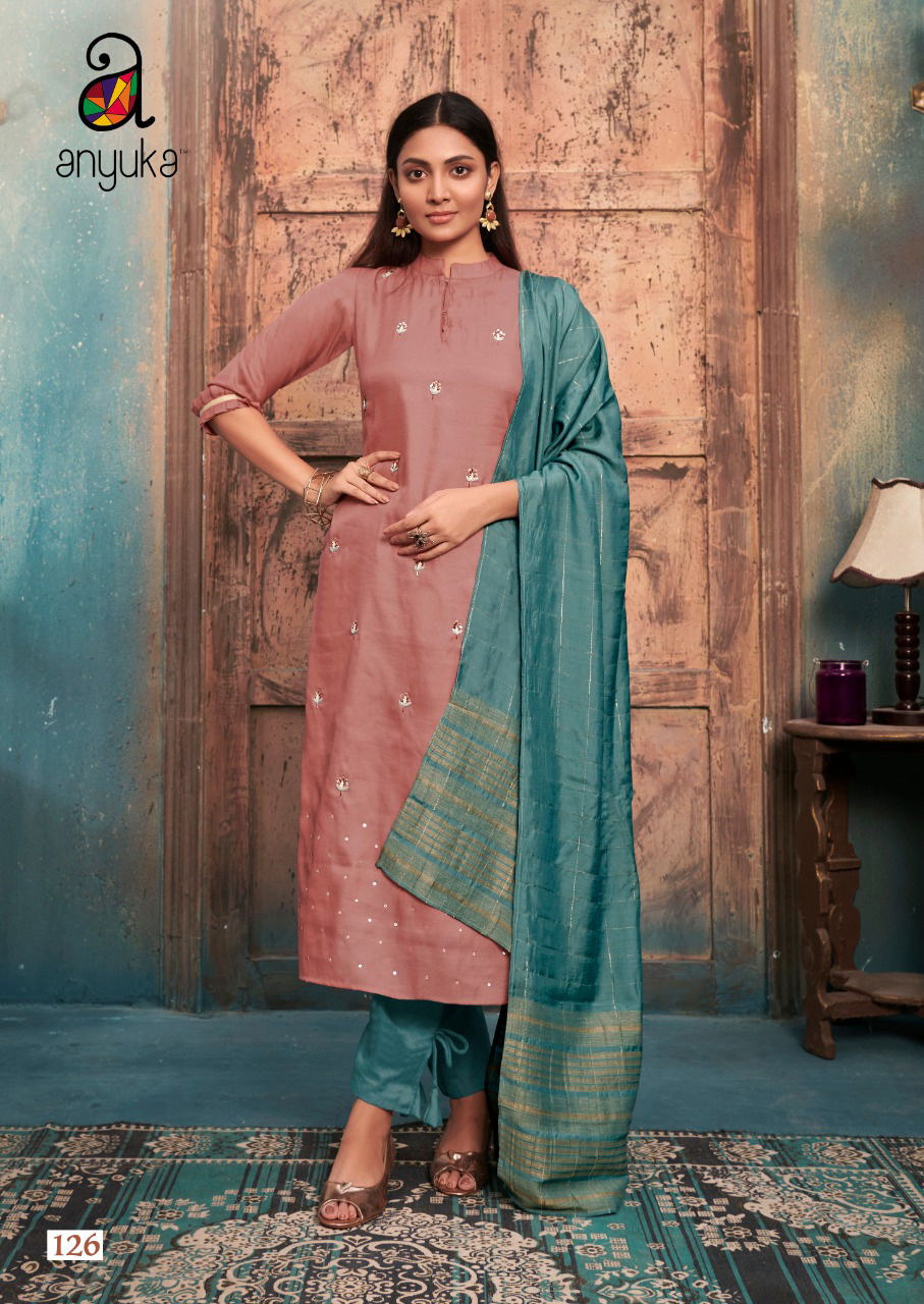 Anyuka Anika Latest Designer Casual Wear Festive Wear Ready Made Kurti With Pant Style Bottom Collection
