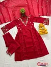 KF 306 Kalaai Pv Chanderi Embroidery Kurti With Bottom Dupatta 