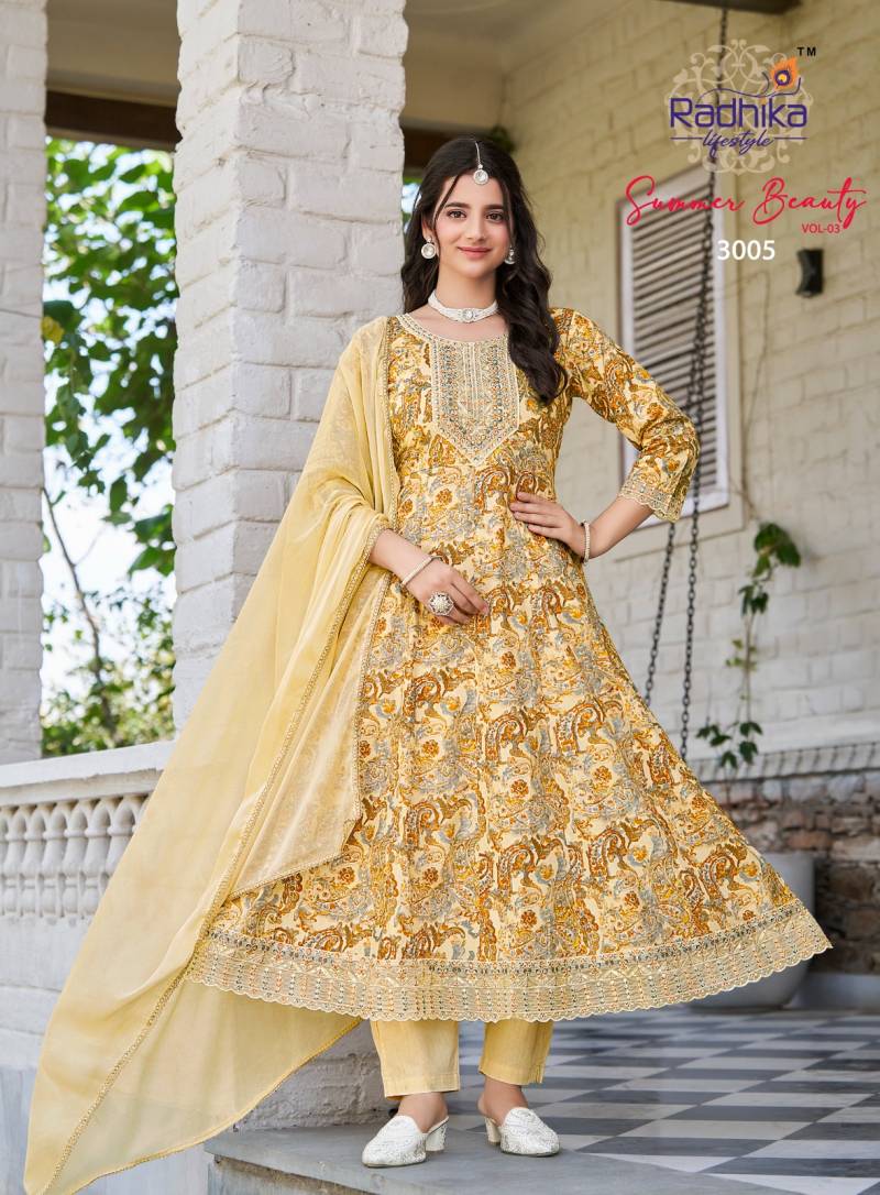 Radhika Summer Beauty Vol 3 Anarkali Ready Made Suppliers In India