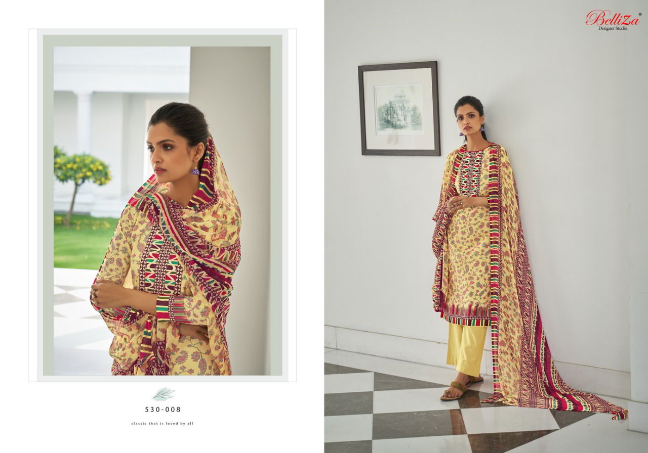 Belliza Falak Latest Fancy Designer Casual Regular Wear Cotton Digital Printed Dress Material Collection

