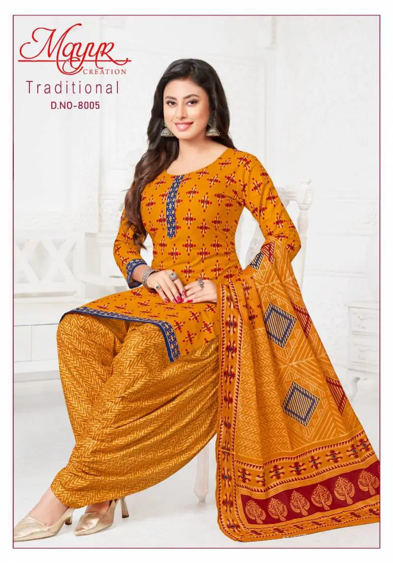 Traditional Vol 8 By Mayur Cotton Printed Dress Material Orders In India