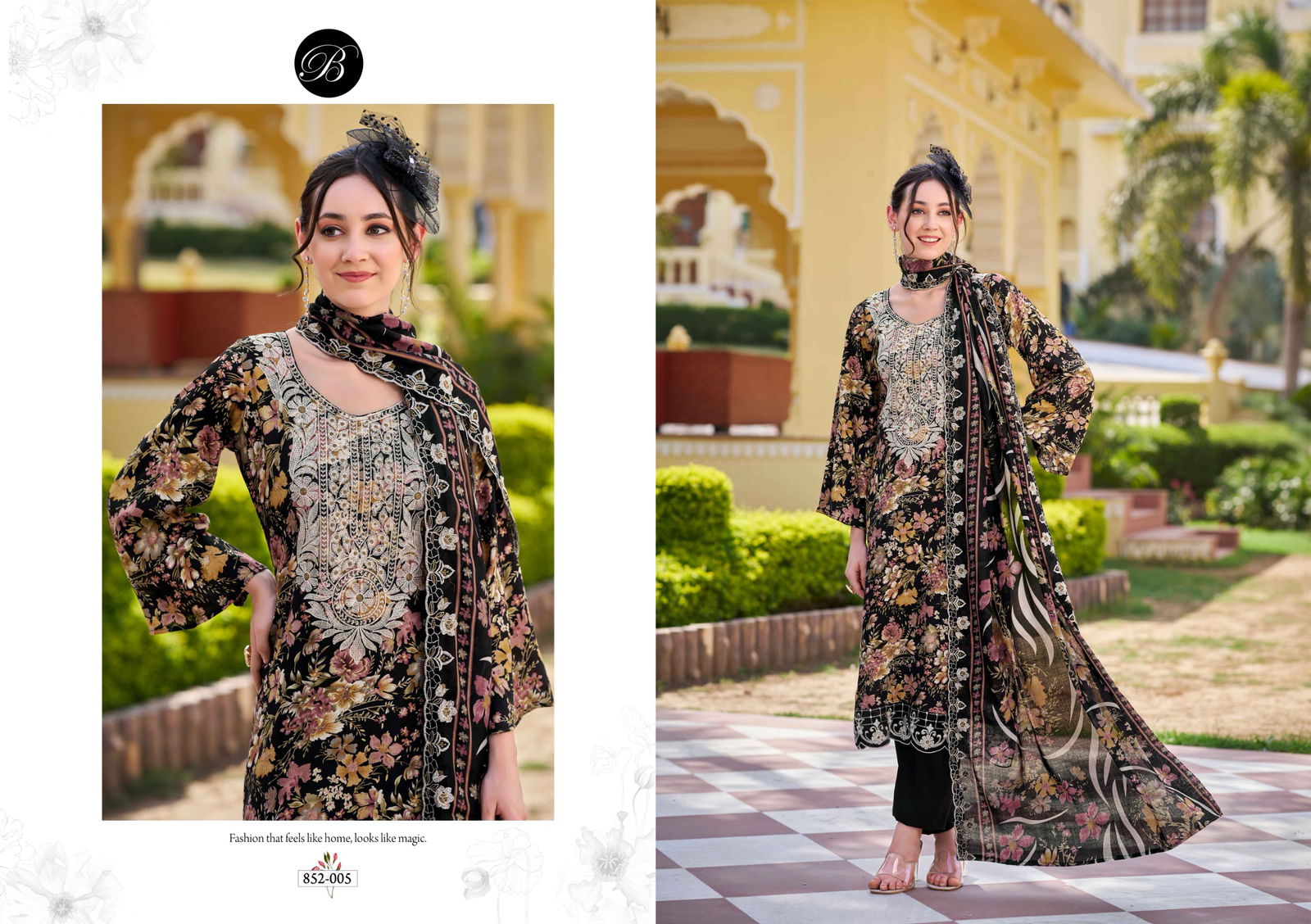 Tanaya By Belliza Viscose Rayon Printed Dress Material Wholesalers In Delhi