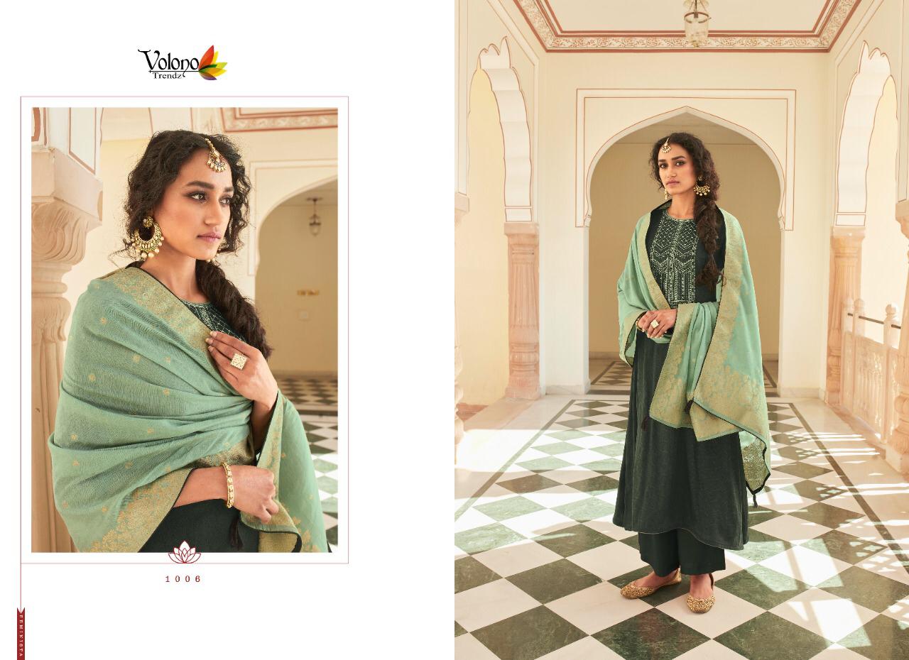 Volono Miza 1 Latest Fancy Designer Festive Wear Pure Jam cotton Print With Heavy Self Embroider Exclusive Designer Dress Material
