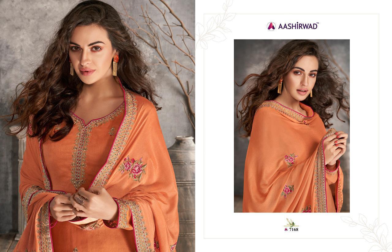 Haseena New Launch Of Latest Designer Salwar Suit Collection With Embroidery Neck Design And Silky Georgette With Heavy Embroidery Work