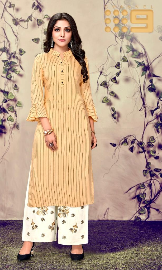 C9 Seltos Latest Designer fancy Ethnic Wear Rayon Kurti With Bottom Collection