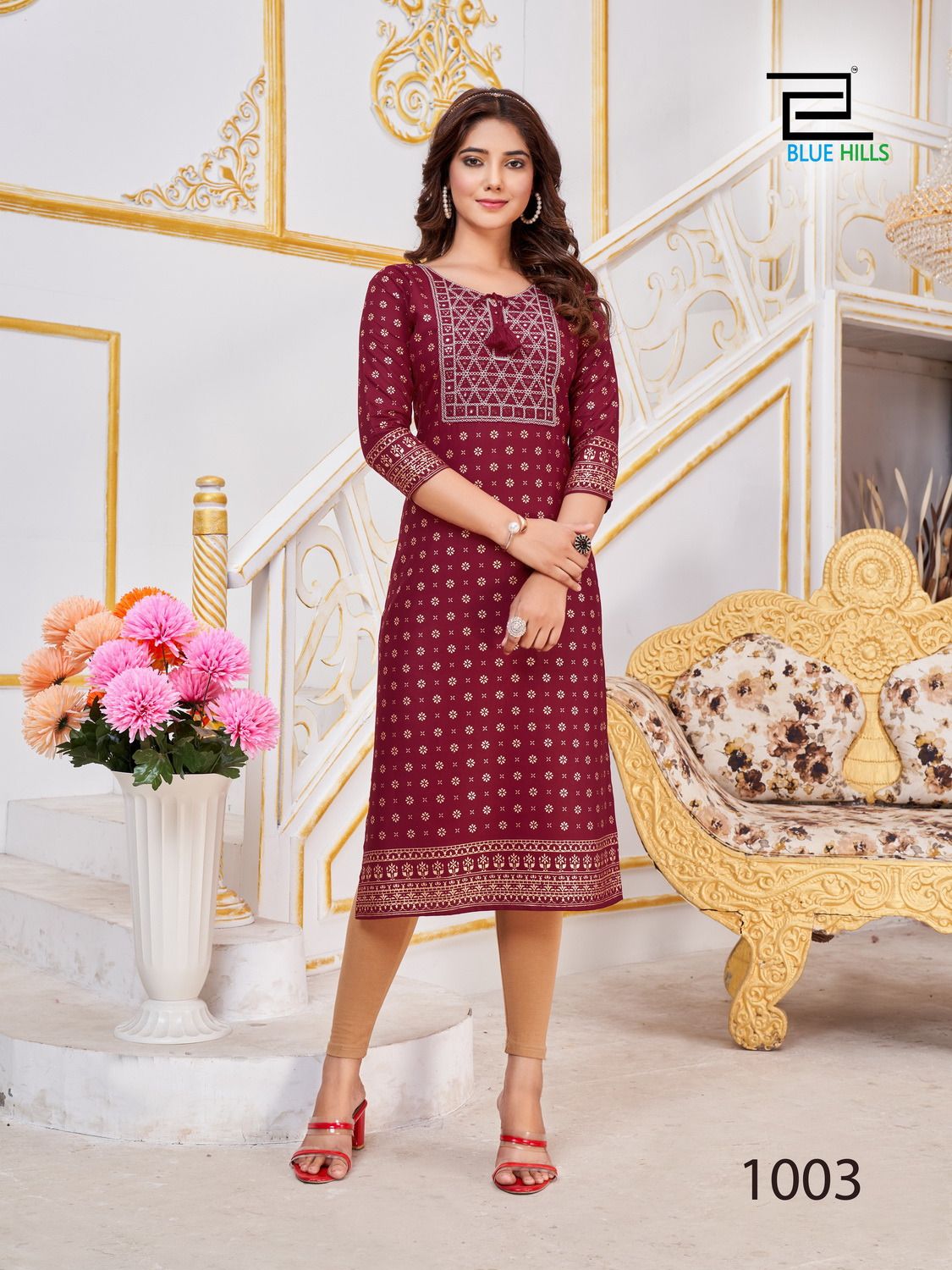 Big Boss By Blue Hills Rayon Foil Printed Kurtis Catalog