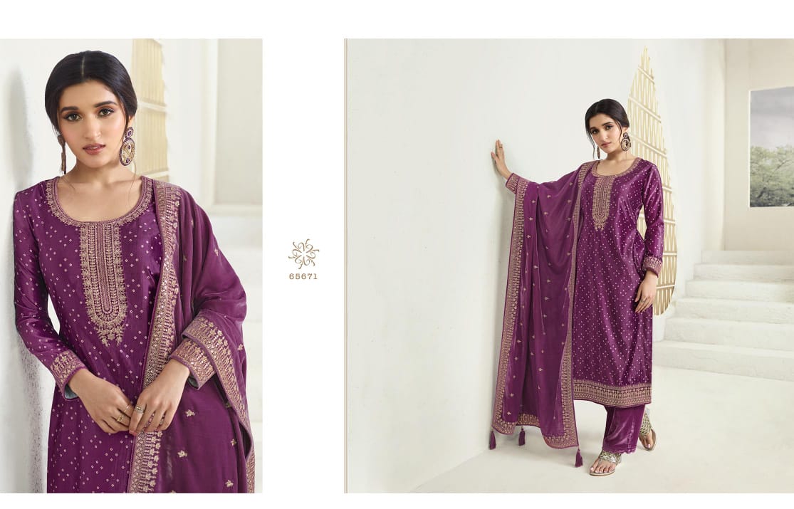 Vinay Kervin Kanval Printed Velvet Winter Wear Designer Salwar Suits
