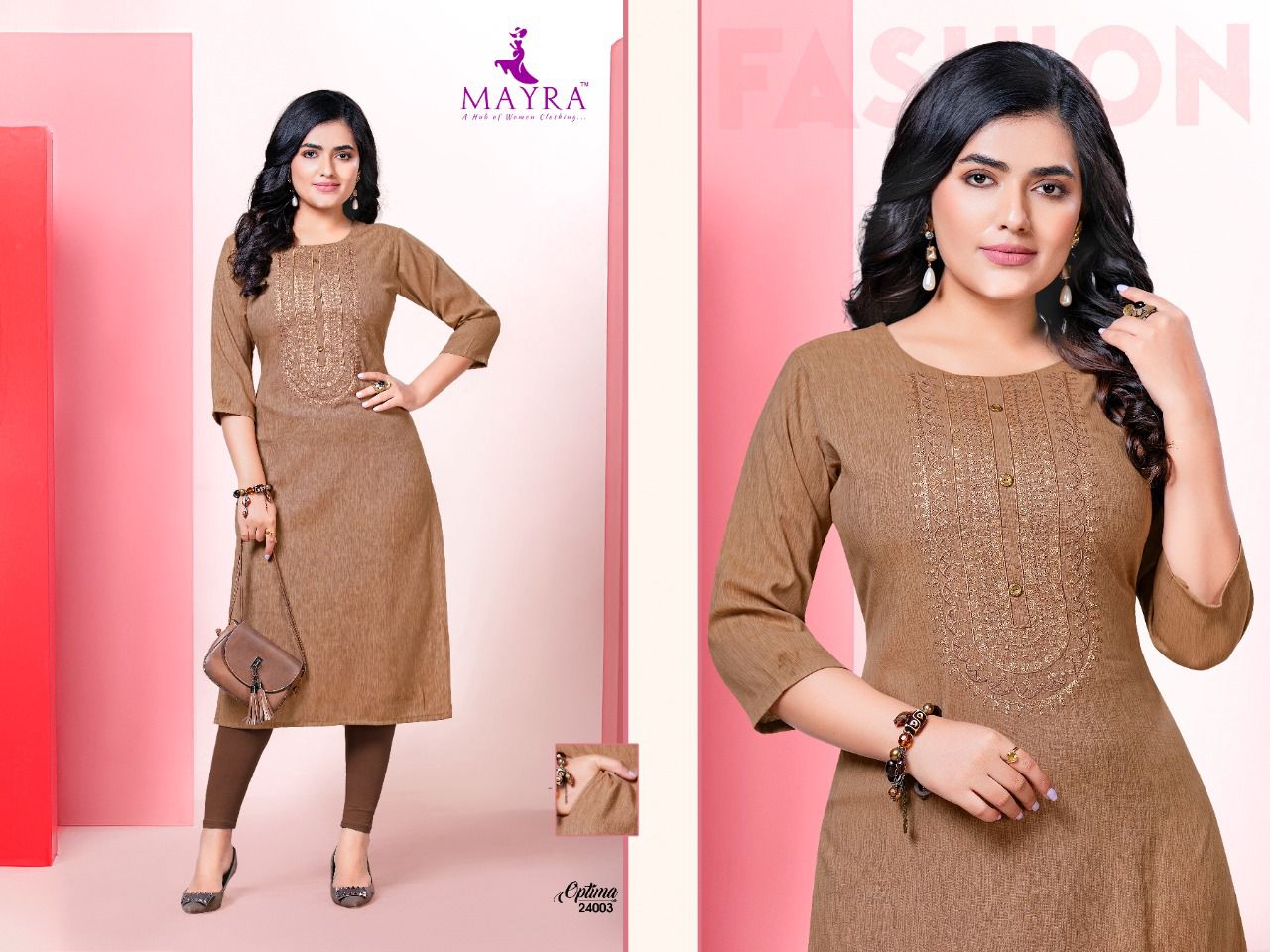 Mayra Optima Rayon Sequence Designer Ethnic Wear Kurtis Collection
